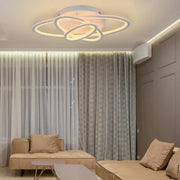 LED полилей с дистанционно TIANA 83W, 3 Елипси, Студена/Топла/Неутрална светлина, Димируем, Бял