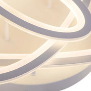 LED полилей с дистанционно TIANA 83W, 3 Елипси, Студена/Топла/Неутрална светлина, Димируем, Бял