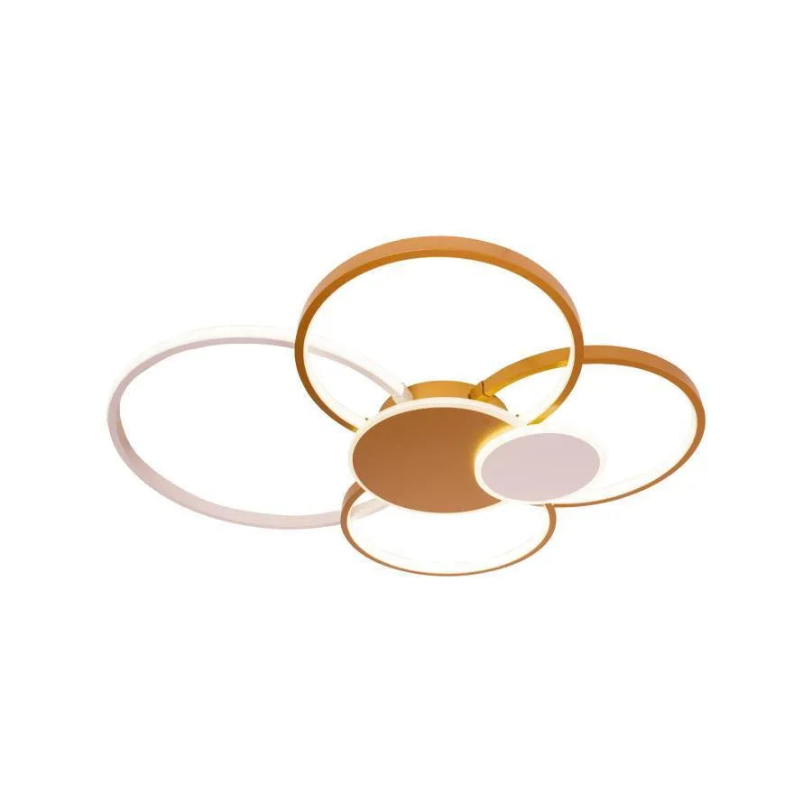 LED полилей с дистанционно KILLIAN 74W, 6 кръга, Студена/Топла/Неутрална светлина, Димируем, Бяло злато