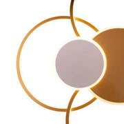 LED полилей с дистанционно KILLIAN 74W, 6 кръга, Студена/Топла/Неутрална светлина, Димируем, Бяло злато