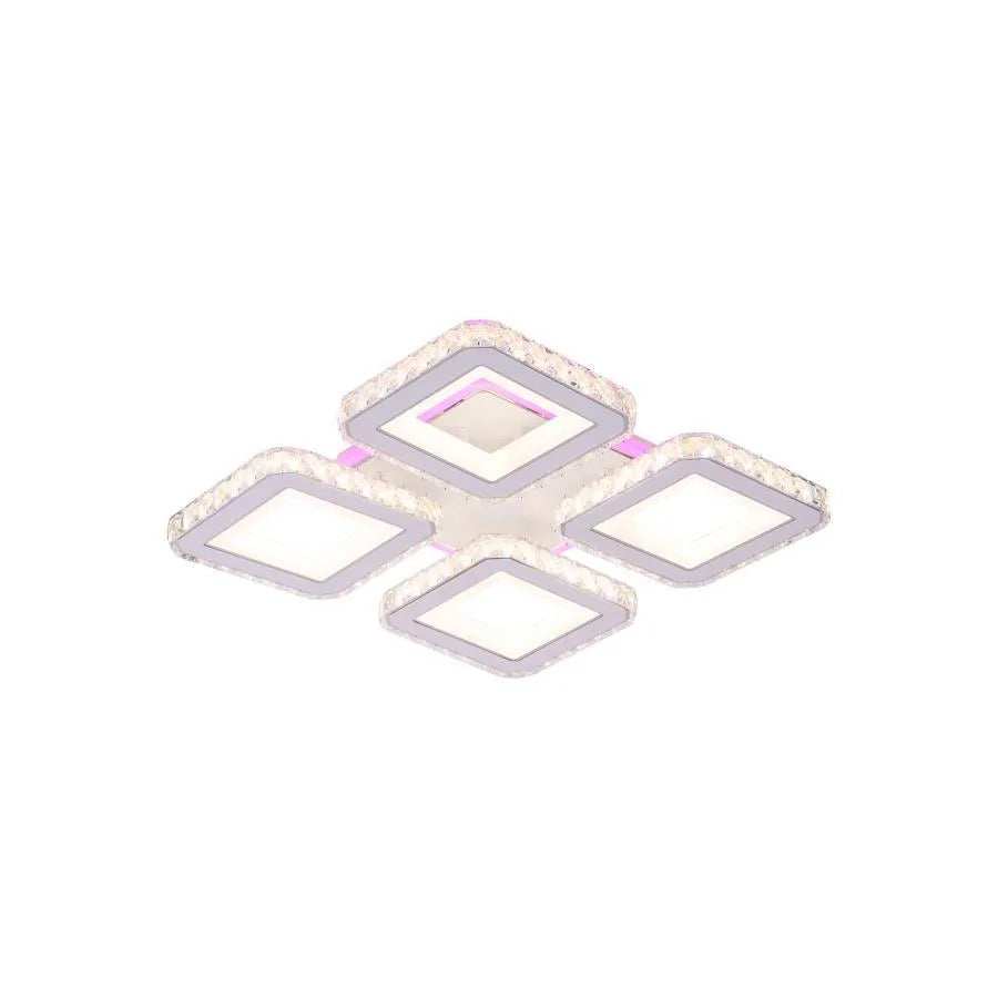 LED полилей с дистанционно управление и Crystal Leila RGB 79W, 4 квадрат