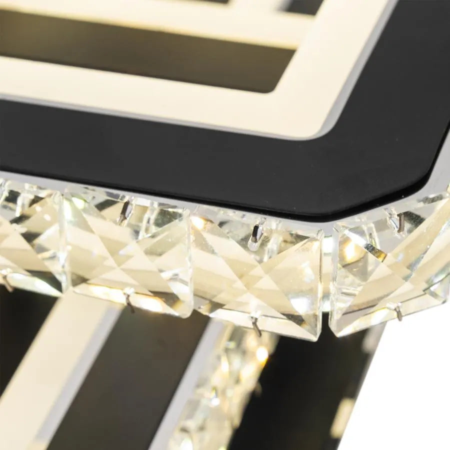 LED полилей с дистанционно управление и Leila Crystal 154W, 3 квадрат