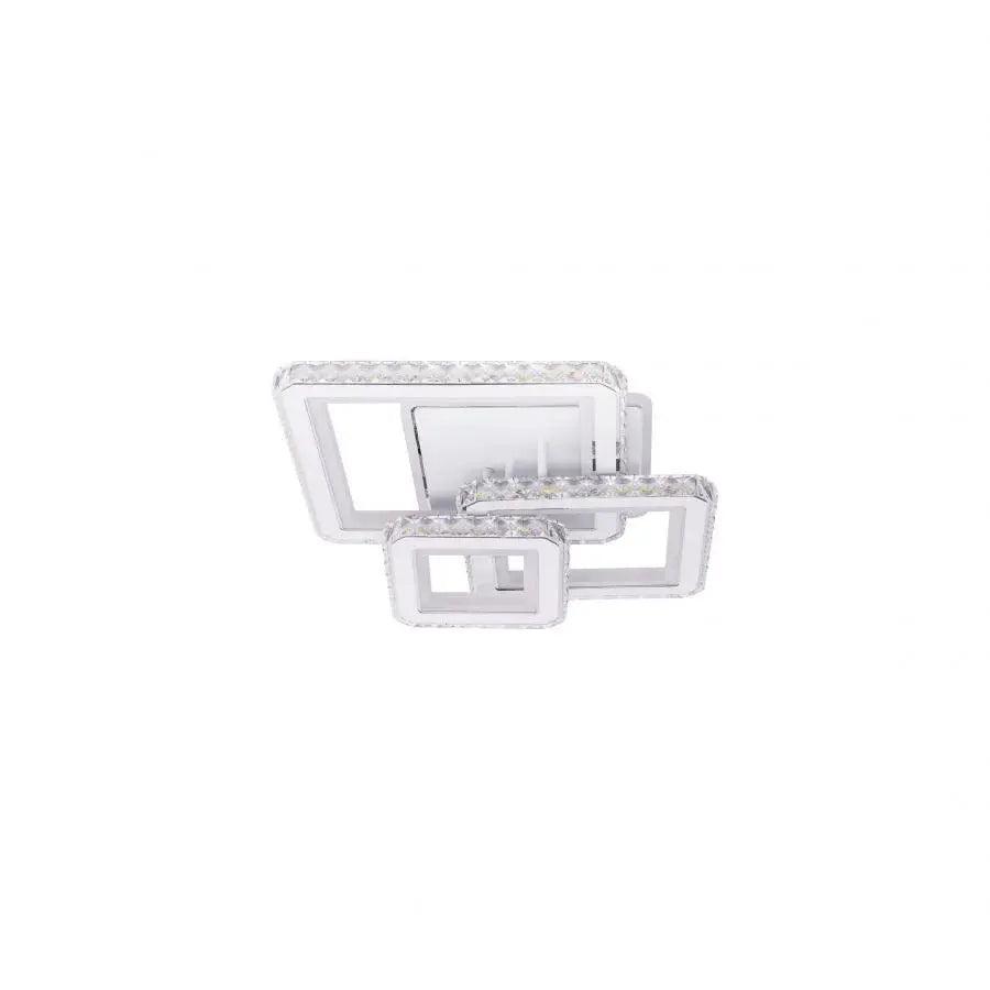 LED полилей с дистанционно управление и Crystal Leila 154W, 3 квадрат