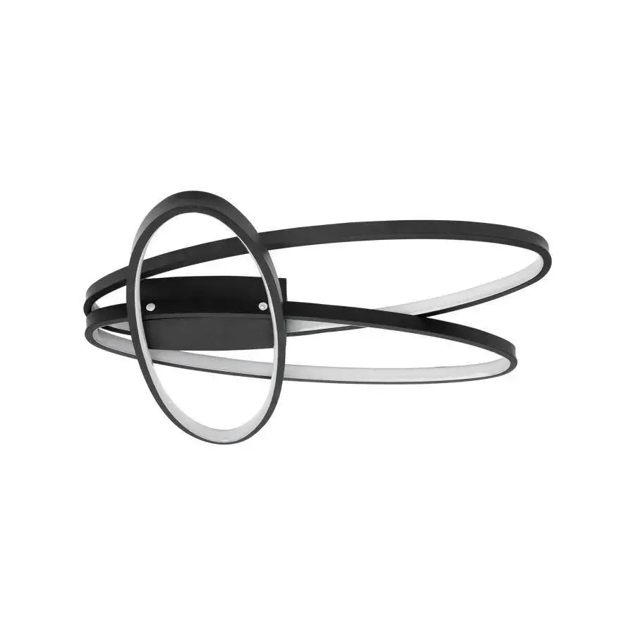 LED полилей с дистанционно ORBITA 83W, 3 Елемента, Овал, Студена/Топла/Неутрална светлина, Димируем, Черен