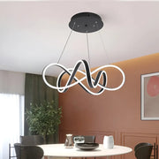 LED похот, окачена с Infinity Halo 138W дистанционно управление, студена/гореща/неутрална светлина, нестабилна, черна, регулируема височина