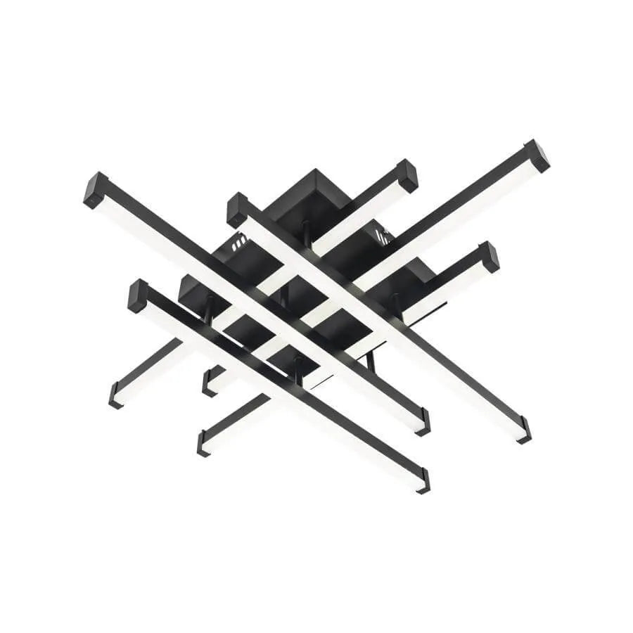 LED полилей с дистанционно управление Mora 120W, 6 елемента, линейна, студена/гореща/неутрална светлина, нестабилна, черна