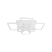 LED полилей с дистанционно управление, ела, 6 квадрата, 124W, студена/гореща/неутрална светлина, нестабилна, бяла