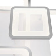 LED полилей с дистанционно управление, ела, 6 квадрата, 124W, студена/гореща/неутрална светлина, нестабилна, бяла