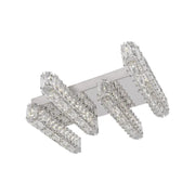 LED полилей с дистанционно управление и Crystal Priscila 80W, 4 елемента, линеен, студен/горещ/неутрален светлинен, нестабилен, лъскав хром