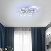 Lulus доведе Nova Rondra с кристали, 6 източника на светлина, RGB, с дистанционно управление, 154W, бял и неръждаем