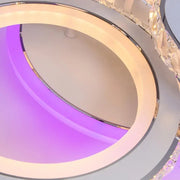 LED полилей с дистанционно управление и кристал Nova RGB 86W, 4 кръга, студена/гореща/неутрална светлина, бяло, бяло