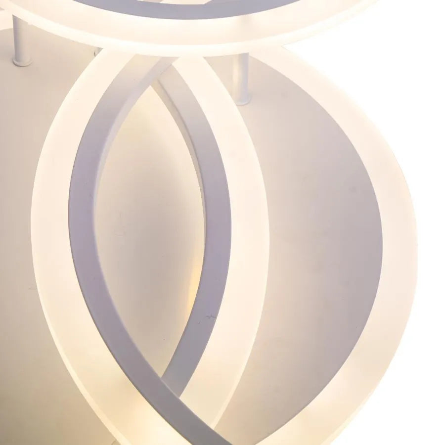 LED полилей с дистанционно управление на Lucy 70W, 4 кръга, студ/гореща/неутрална светлина, лъч, бяло