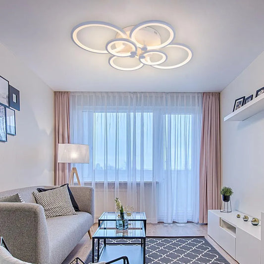 LED полилей с дистанционно управление Alani 168W, 6 кръга, студена/гореща/неутрална светлина, нестабилна, бяла