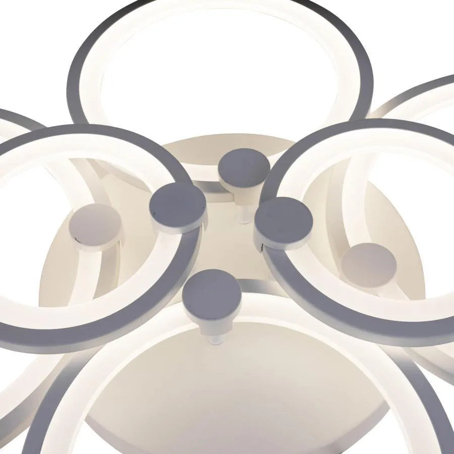 LED полилей с дистанционно управление Alani 168W, 6 кръга, студена/гореща/неутрална светлина, нестабилна, бяла