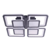 LED полилей със сусамово дистанционно управление 77W, 4 квадрата, студена/гореща/неутрална светлина, нестабилна, черна