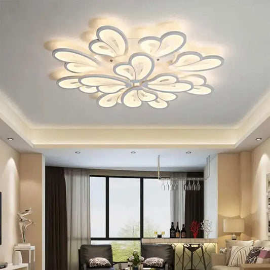 LED похот на Blossom 143W дистанционно управление, 12 венчелистчета, студ/гореща/неутрална светлина, нестабилна, бяла