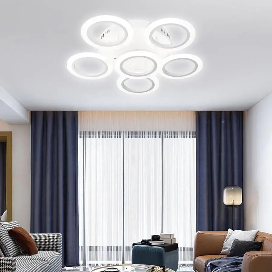 LED полилей с бохемски дистанционно управление, 50W, недобросъвестно, бяло
