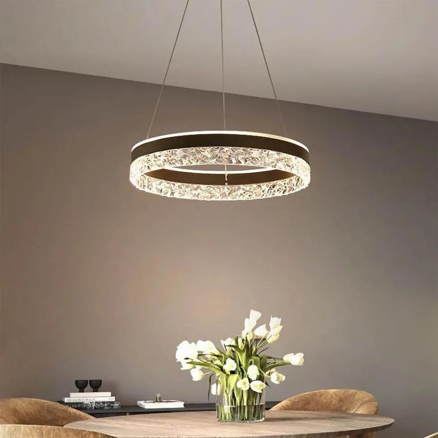 LED полилей, окачен с 124W смело дистанционно управление, студена/гореща/неутрална светлина, нестабилна, черна, регулируема височина