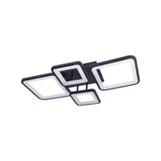 LED полилей с дистанционно управление, ела, 4 квадрата, 85W, студена/гореща/неутрална светлина, недобросъвестно, черно