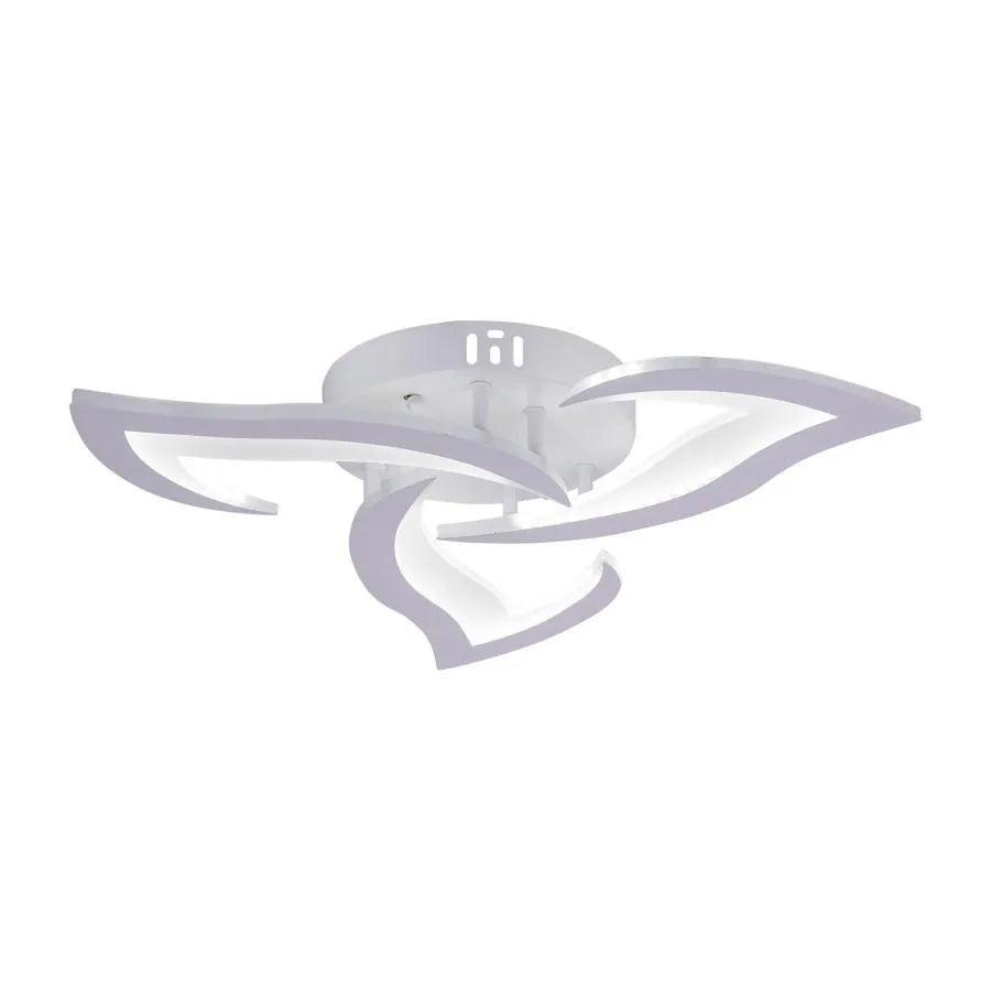 LED полилей с дистанционно управление Lotus 34W, 3 венчелистчета, студ/гореща/неутрална светлина, нестабилен, бял