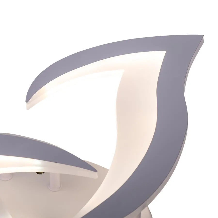 LED полилей с дистанционно управление Lotus 34W, 3 венчелистчета, студ/гореща/неутрална светлина, нестабилен, бял