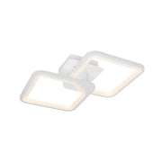 LED полилей със Zoe 69W дистанционно управление, 2 квадрата, студена/гореща/неутрална светлина, проклета, бяла