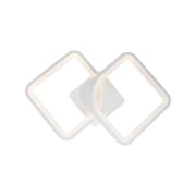 LED полилей със Zoe 69W дистанционно управление, 2 квадрата, студена/гореща/неутрална светлина, проклета, бяла