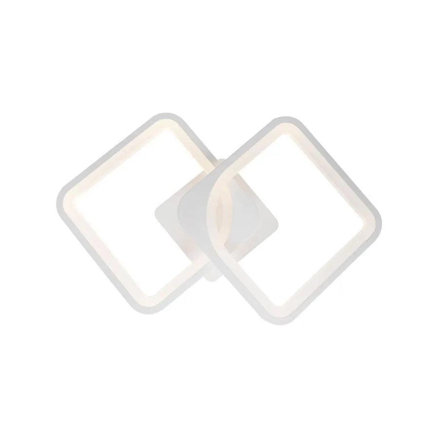 LED полилей със Zoe 69W дистанционно управление, 2 квадрата, студена/гореща/неутрална светлина, проклета, бяла