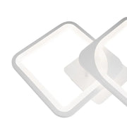 LED полилей със Zoe 69W дистанционно управление, 2 квадрата, студена/гореща/неутрална светлина, проклета, бяла