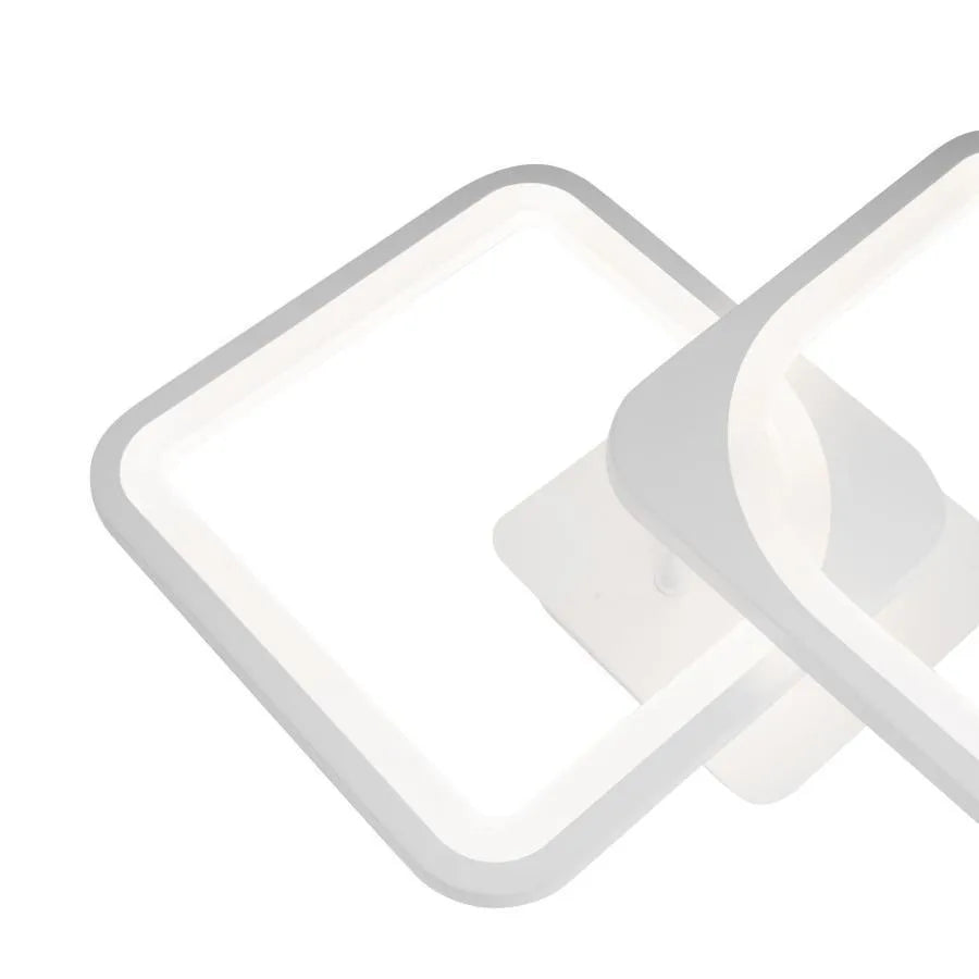 LED полилей със Zoe 69W дистанционно управление, 2 квадрата, студена/гореща/неутрална светлина, проклета, бяла