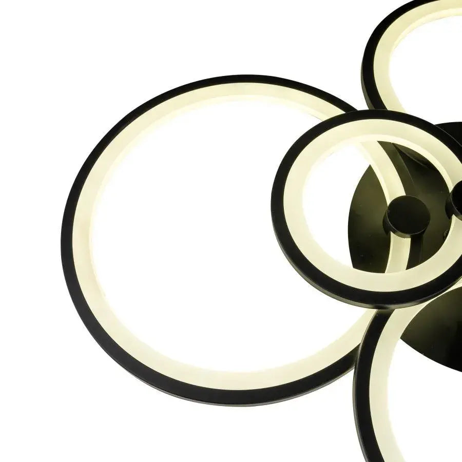 LED полилей с дистанционно управление Alani 152W, 6 кръга, студена/гореща/неутрална светлина, недобросъвестно, черно