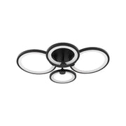 LED полилей с дистанционно управление Alani 88W, 4 кръга, студена/гореща/неутрална светлина, нестабилна, черна