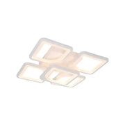 LED полилей с Fely 80W дистанционно управление, 5 квадрата, студ/гореща/неутрална светлина, лъч, бял