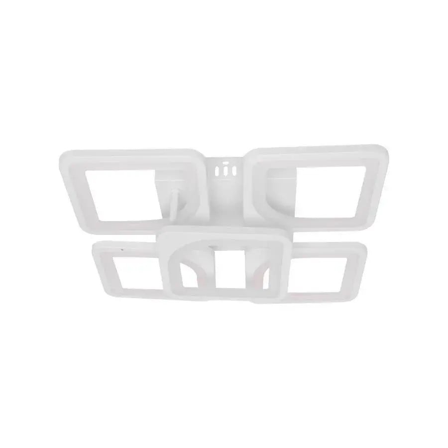 LED полилей с Fely 80W дистанционно управление, 5 квадрата, студ/гореща/неутрална светлина, лъч, бял