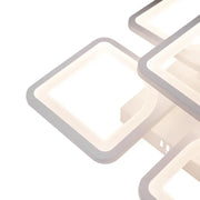 LED полилей с Fely 80W дистанционно управление, 5 квадрата, студ/гореща/неутрална светлина, лъч, бял