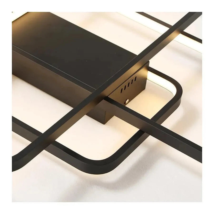 LED полилей с дистанционно управление ос 96W, 3 елемента, студена/гореща/неутрална светлина, нестабилна, черна