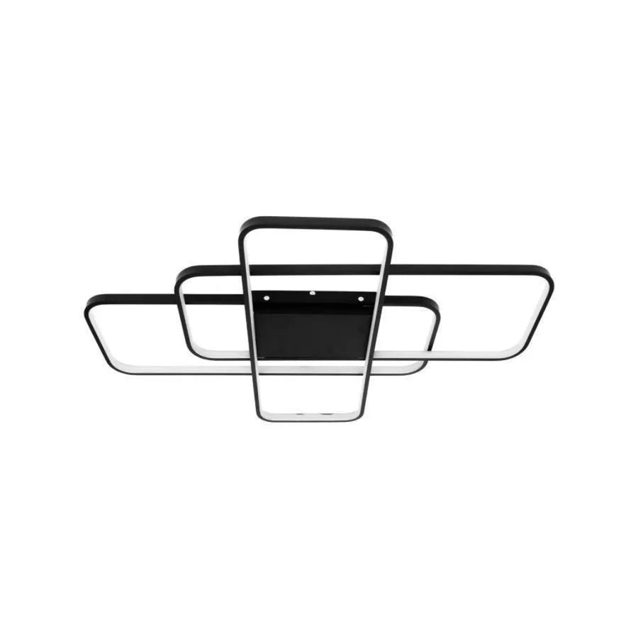 LED полилей с дистанционно управление ос 96W, 3 елемента, студена/гореща/неутрална светлина, нестабилна, черна