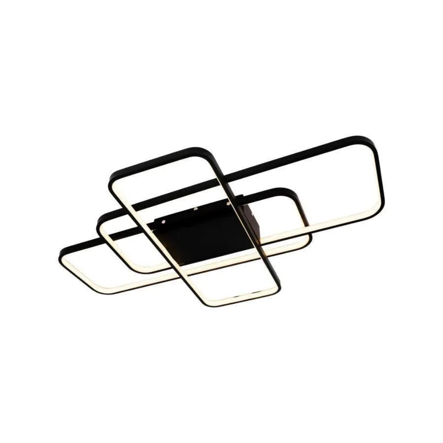 LED полилей с дистанционно управление ос 96W, 3 елемента, студена/гореща/неутрална светлина, нестабилна, черна