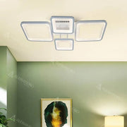 LED похот на дистанционно управление, ела, 4 квадрата, 85W, студена/гореща/неутрална светлина, нестабилна, бяла