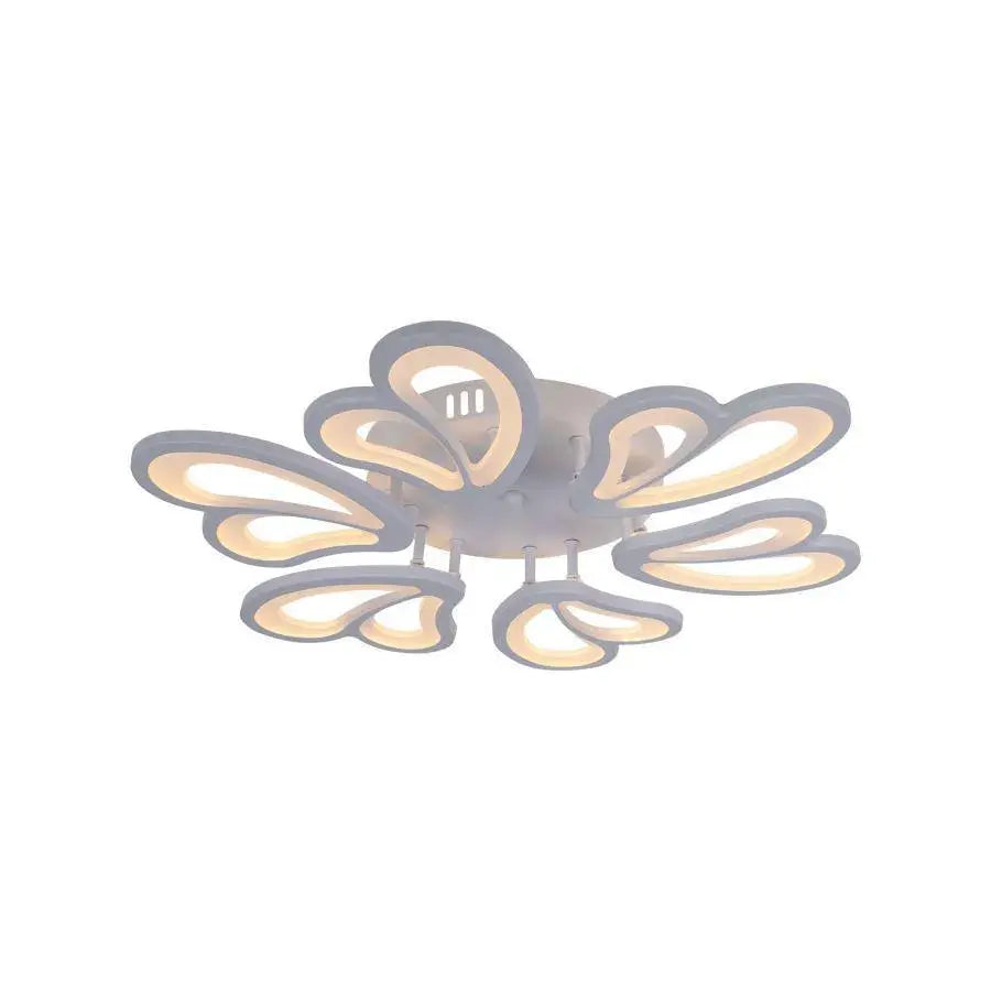 LED полилей с дистанционно управление BLOSSOM 78W, 6 венчелистчета, диаметър 60 см, студена/топла/неутрална светлина, димируем, бял
