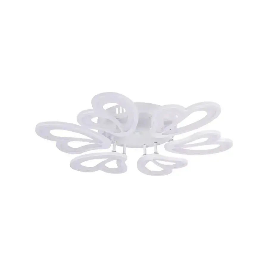 LED полилей с дистанционно управление BLOSSOM 78W, 6 венчелистчета, диаметър 60 см, студена/топла/неутрална светлина, димируем, бял