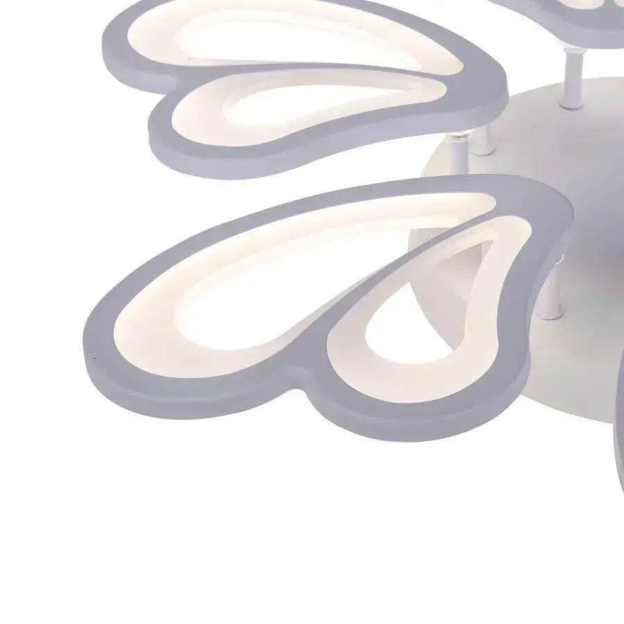 LED полилей с дистанционно управление BLOSSOM 78W, 6 венчелистчета, диаметър 60 см, студена/топла/неутрална светлина, димируем, бял