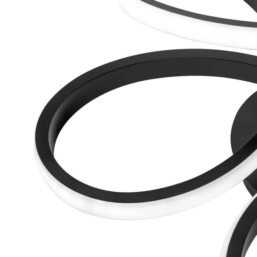 LED полилей с дистанционно управление на Helix 108W, студена/гореща/неутрална светлина, нестабилна, черна