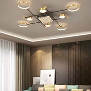 LED полилей с 168W Misel Remote Control, черно злато