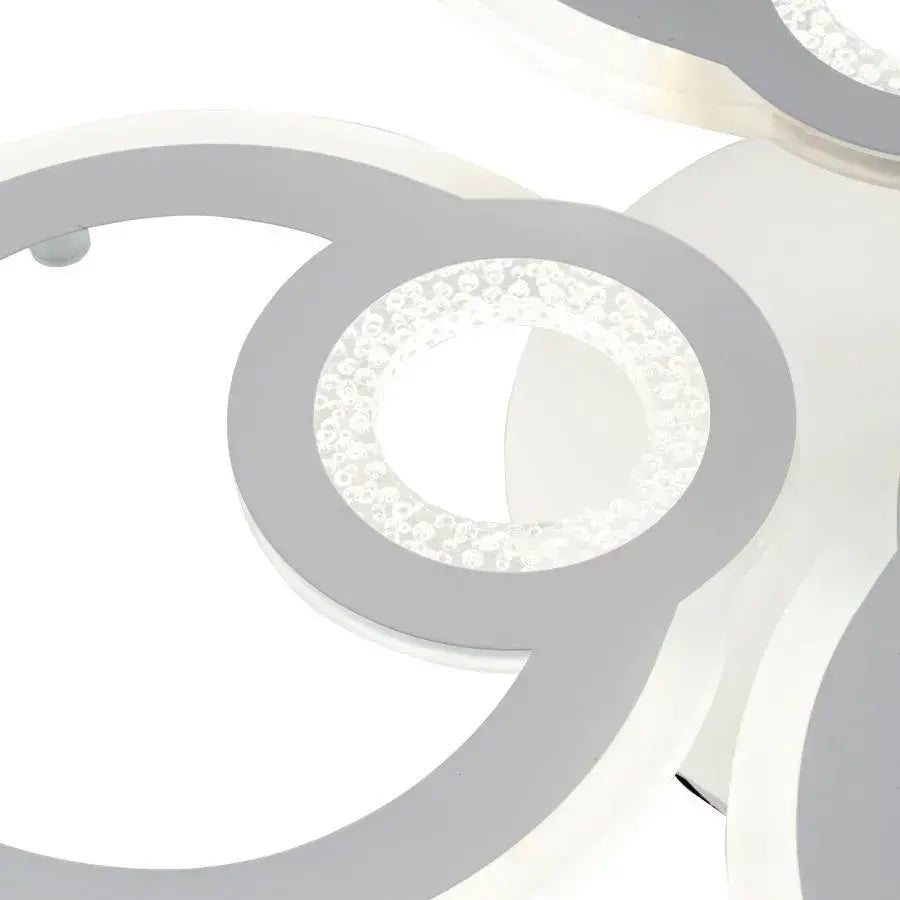 LED полилей с дистанционно управление на Kade 72W, 4 кръга, студ/гореща/неутрална светлина, нестабилен, бял