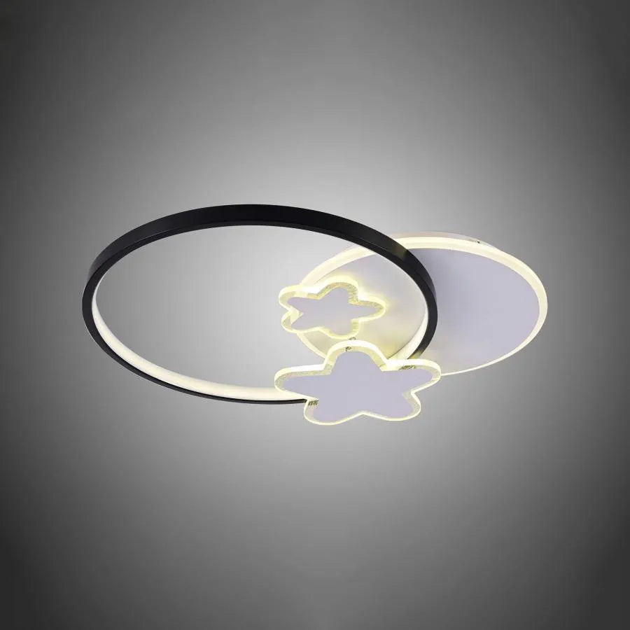 LED полилей със Sandrina 106w дистанционно управление, звезда, студена/гореща/неутрална светлина, бяла, черно бяло