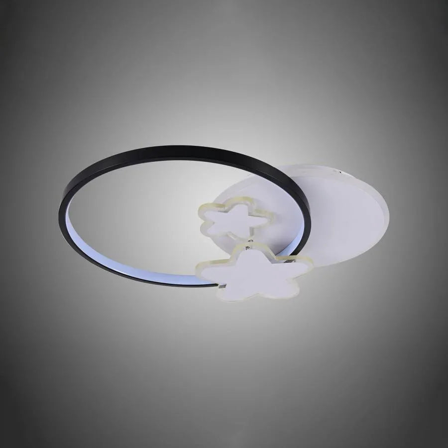 LED полилей със Sandrina 106w дистанционно управление, звезда, студена/гореща/неутрална светлина, бяла, черно бяло