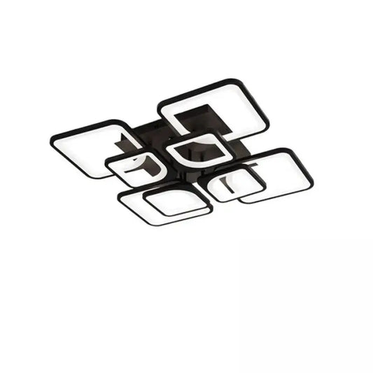 LED полилей с Fely 192W дистанционно управление, 8 квадрата, студ/гореща/неутрална светлина, лъч, бяло