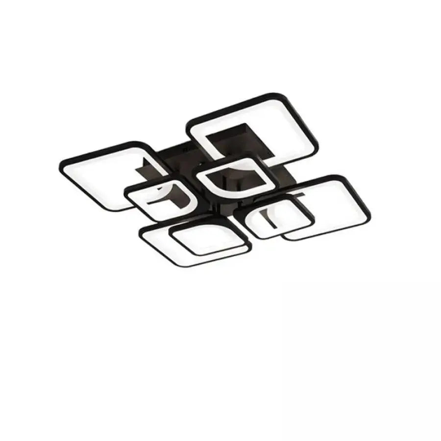 LED полилей с Zoe Remote Control, 8 квадрата, 130W, студена/гореща/неутрална светлина, нестабилна, черна