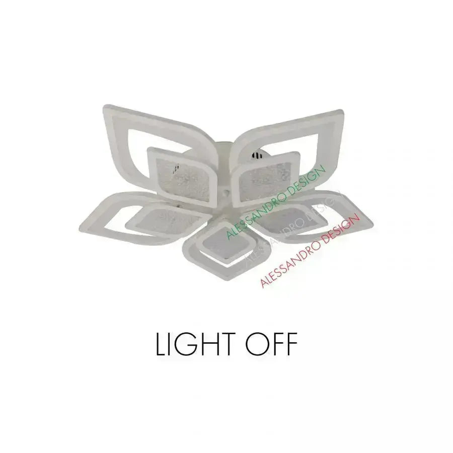 LED полилей с дистанционно управление на Dalia 170W, 5 венчелистчета, студ/гореща/неутрална светлина, нестабилен, бял